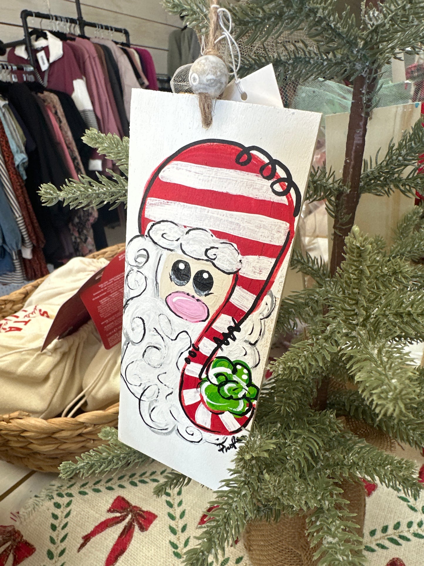 HANDPAINTED SANTA ORNAMENT