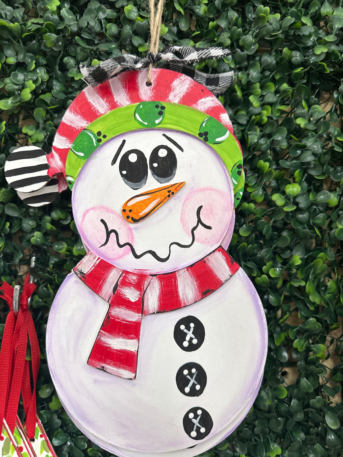 HANDPAINTED SNOWMAN HANGER
