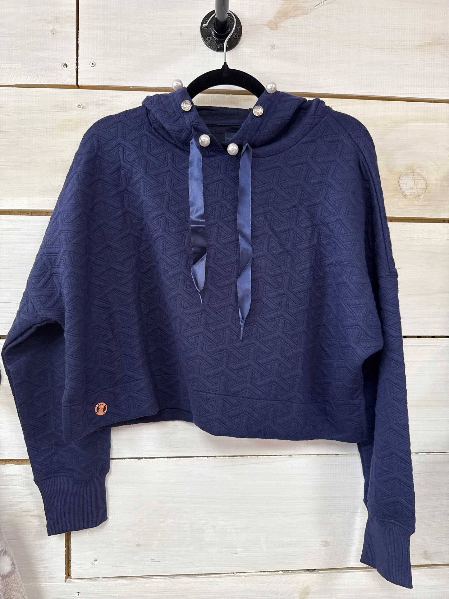 TEXTURED PEARL HOODIE