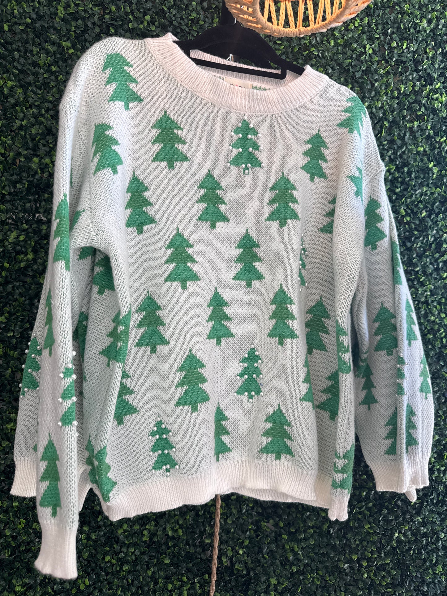 PEARL CHRISTMAS TREE SWEATER