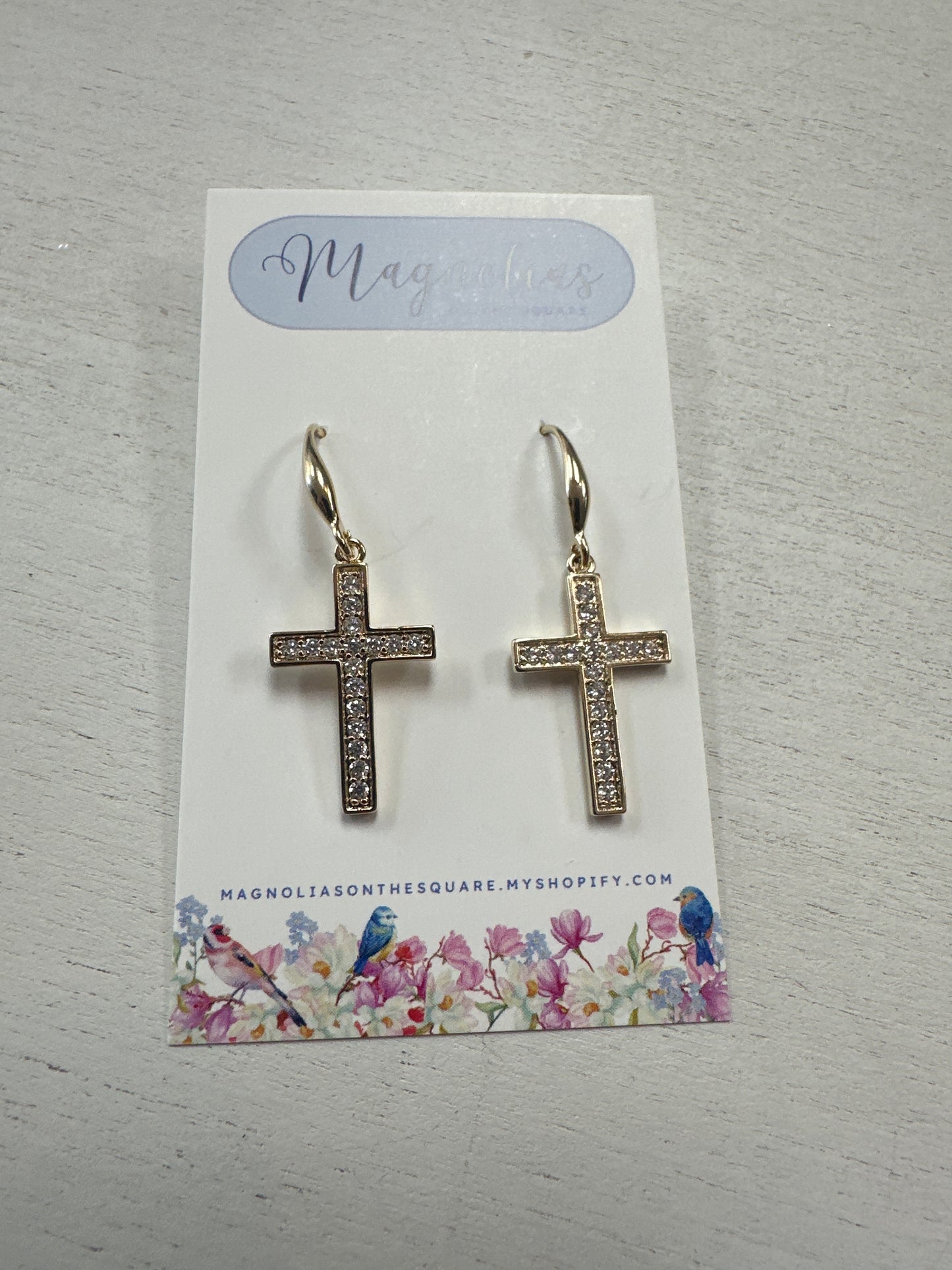 SPARKLING CROSS EARRINGS