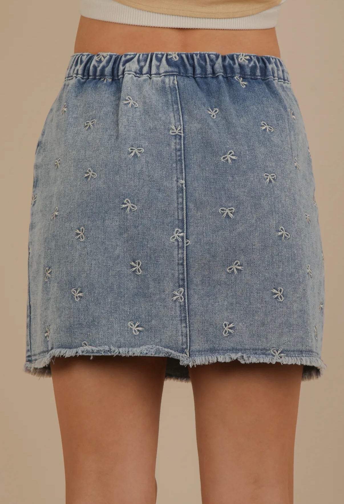 DENIM BOW SKIRT