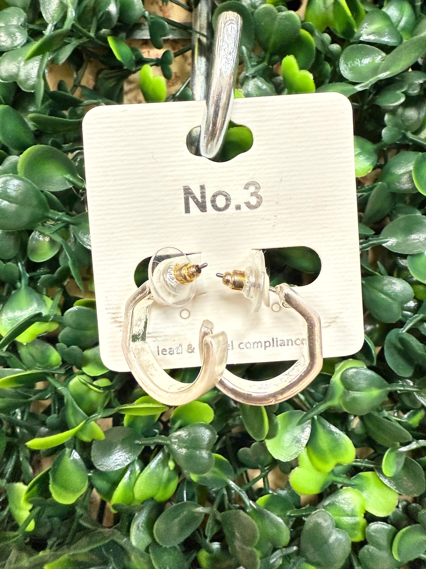 Small hoop flare earrings