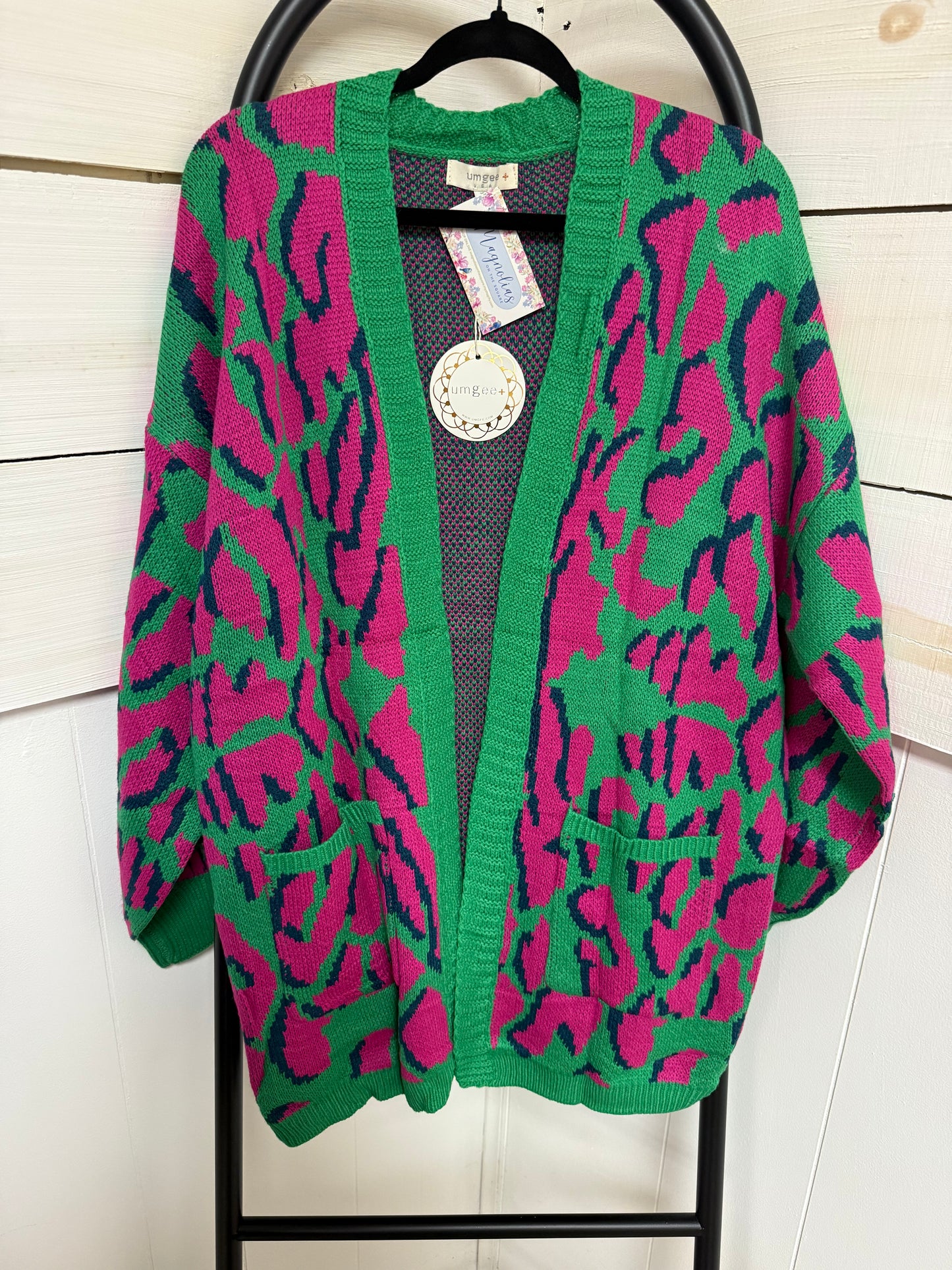 PINK LEOPARD CARDIGAN