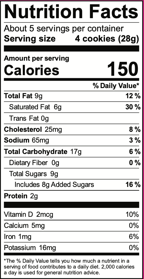 Birthday Cake Shortbread Cookie Bites 5oz- Case of 8