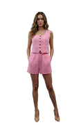 LINEN SOLID COLORS SHORT SETS CHW026