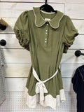 SCALLOPED COLLAR DRESS