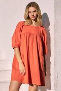 Washed Solid Mini Dress