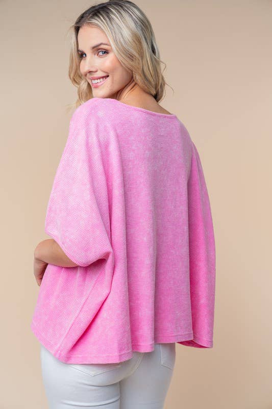 T25199 Half Sleeve Solid Knit Top
