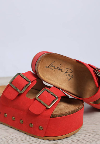 Impala Studded Faux Leather Slip Ons: Tan / US-6 / UK-4 / EU-37