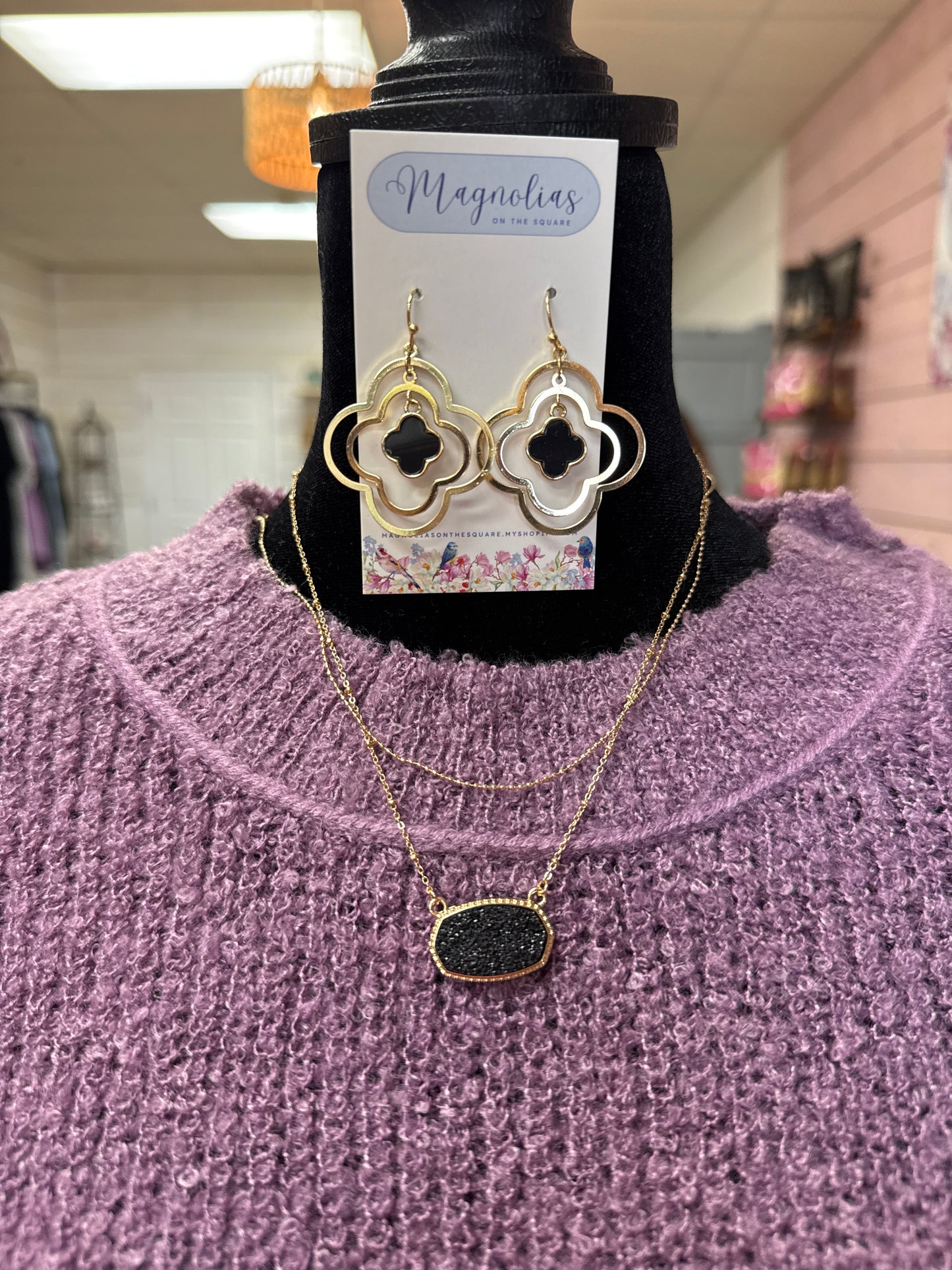 DOUBLE LAYER STONE NECKLACE