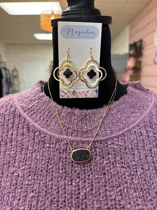 DOUBLE LAYER STONE NECKLACE