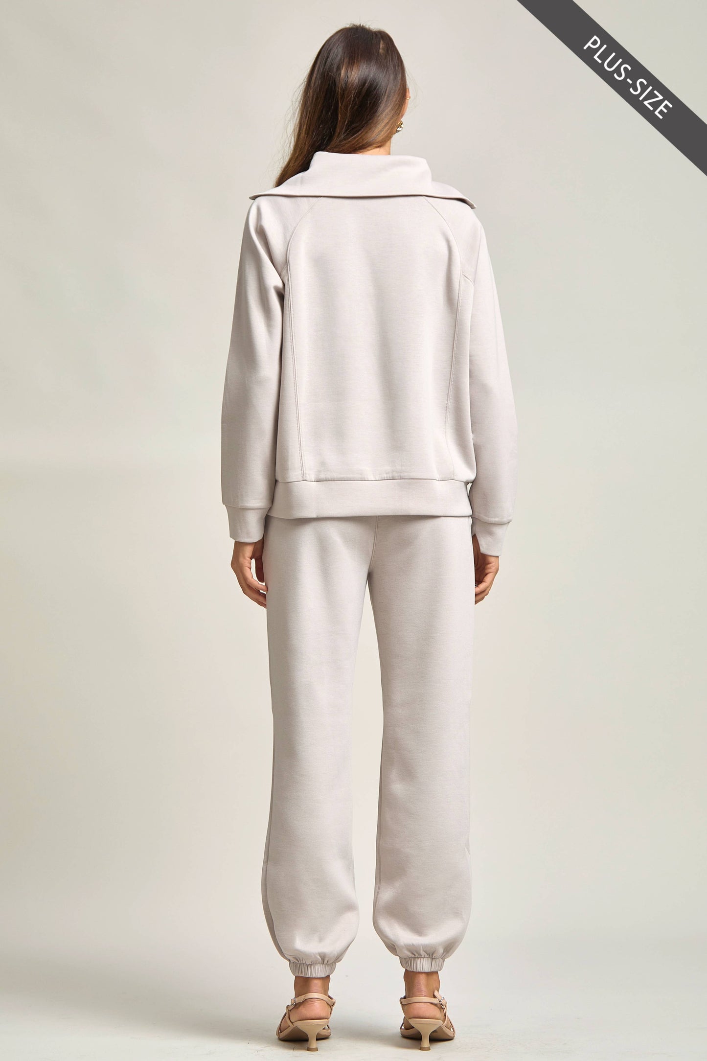 PLUS SIZE Quarter Zip Pullover + Jogger Modal Travel Set