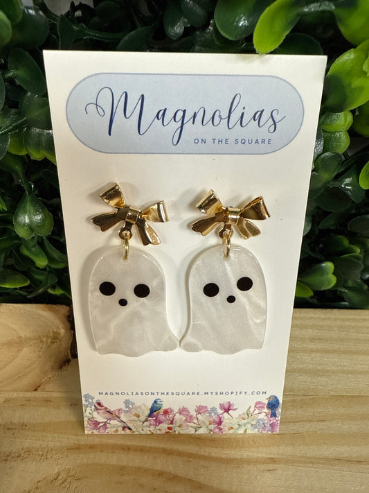 GHOST BOW EARRINGS