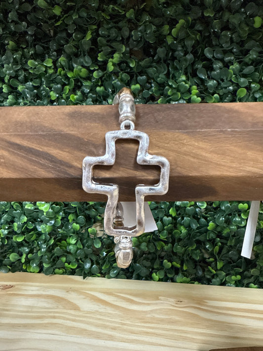 MULTI METAL CROSS BRACELET