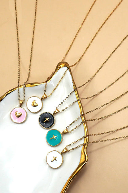 18K STAINLESS STEEL TARNISH FREE CROSS NECKLACE | 40NK9527