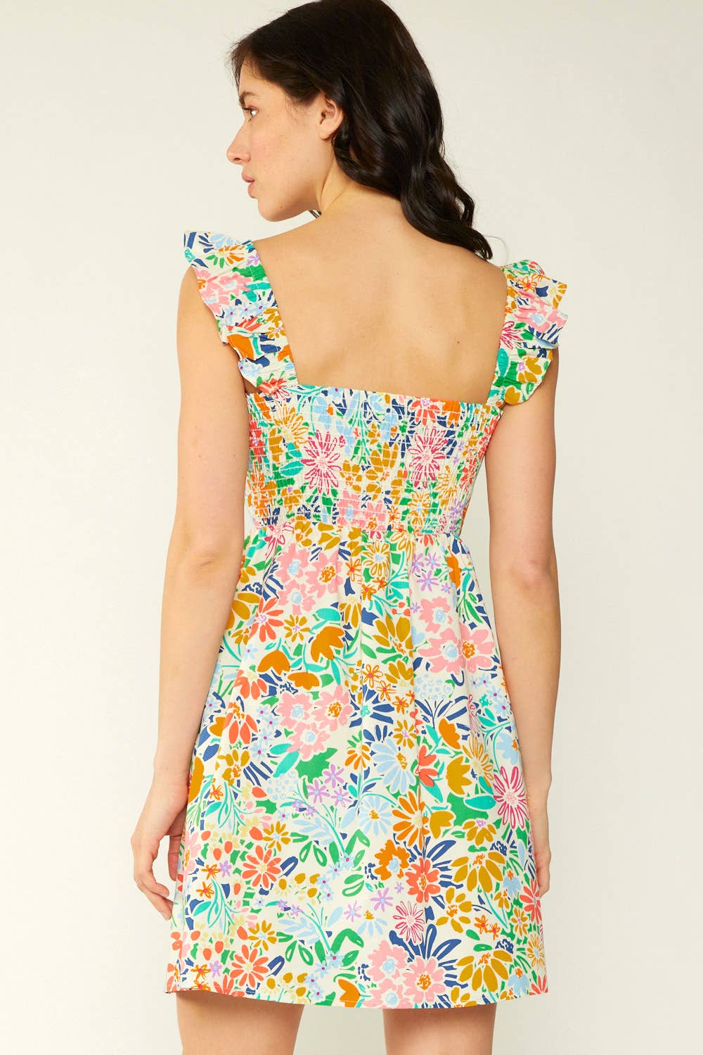 SD4408 - FLORAL PRINT COTTON POPLIN DRESS