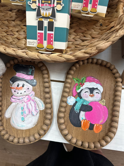 HANDPAINTED WOODEN BEAD TRAY