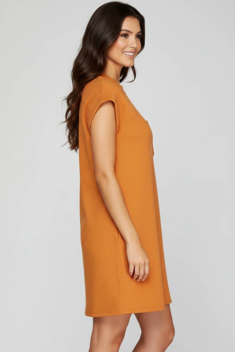 SLEEVELESS TEXTURED MINI DRESS SKSY7152