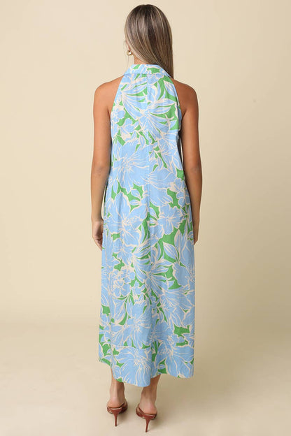 Ember Collar Floral Maxi Dress