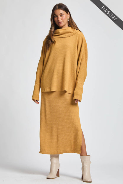 PLUS SIZE 2 Piece Cozy Thermal Layered Set