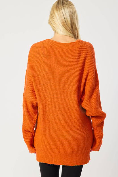 SW5004-B - BUTTON DOWN SWEATER CARDIGAN