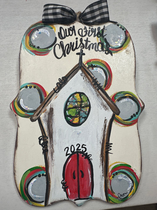 HANDPAINTED OUR FIRST CHRISTMAS