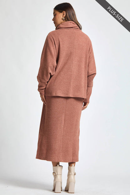 PLUS SIZE 2 Piece Cozy Thermal Layered Set