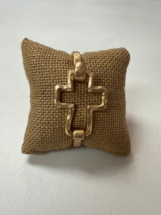 CROSS METAL CLASP BRACELET