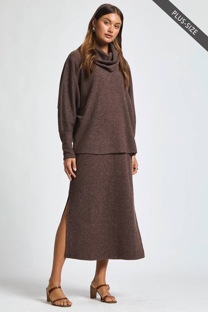 PLUS SIZE 2 Piece Cozy Thermal Layered Set