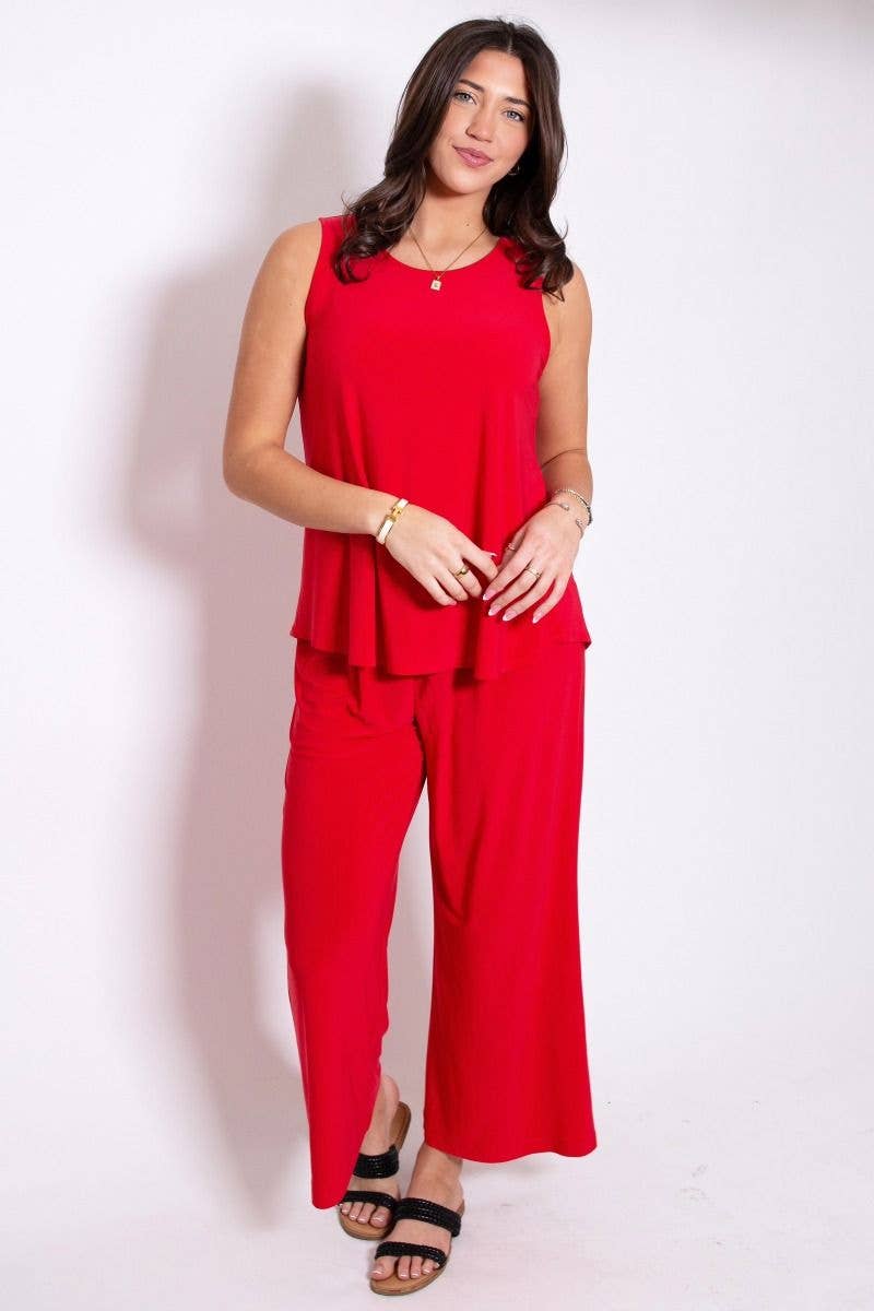 Breezy Solid Summer Two-Piece Set