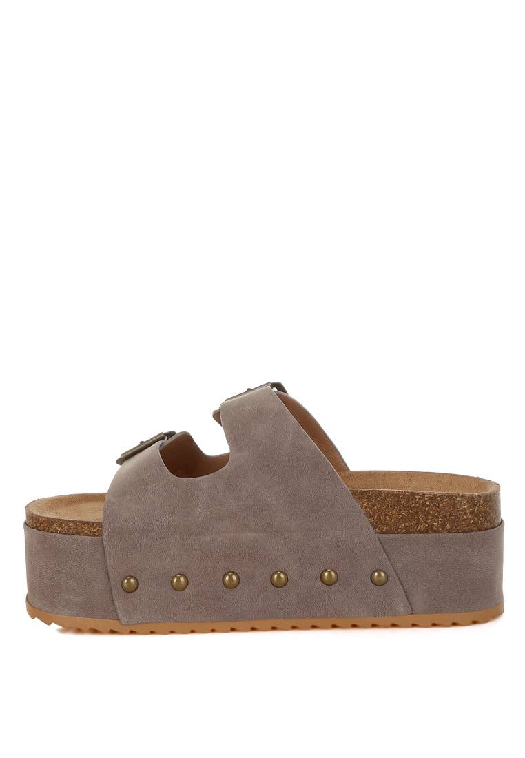 Impala Studded Faux Leather Slip Ons: Tan / US-6 / UK-4 / EU-37