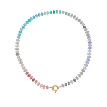 Natural Stone Semi-Precious Glass Mixed Necklace | 40NK9659