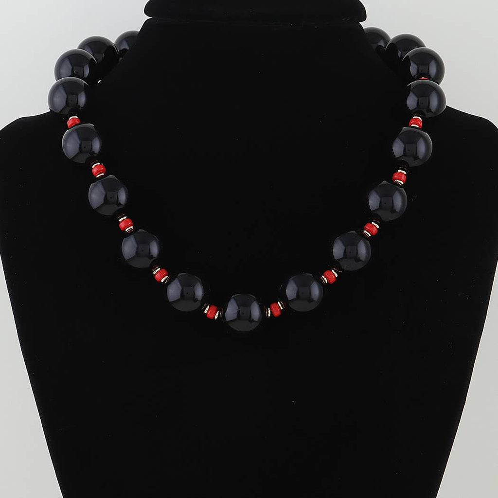 Abstract Beaded Statement Necklace