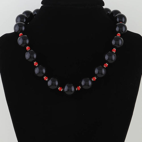 Abstract Beaded Statement Necklace