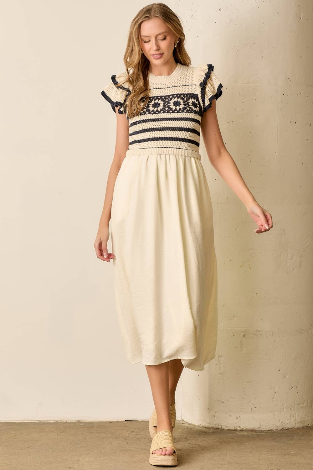 CROCHET MIDI DRESS