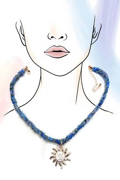 SCARF NECKLACE-INTERCHANGEABLE STARFISH SUN CHARM | 80N92337