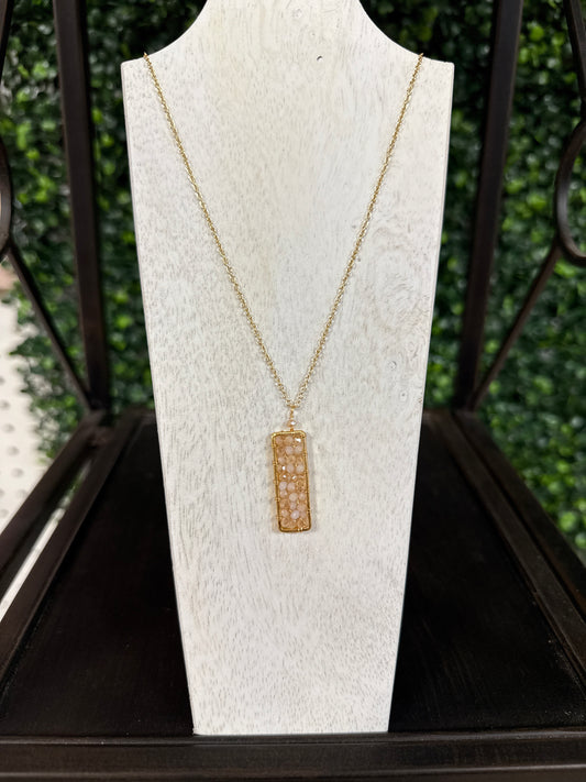GOLD BEAD DROP NECKLACE
