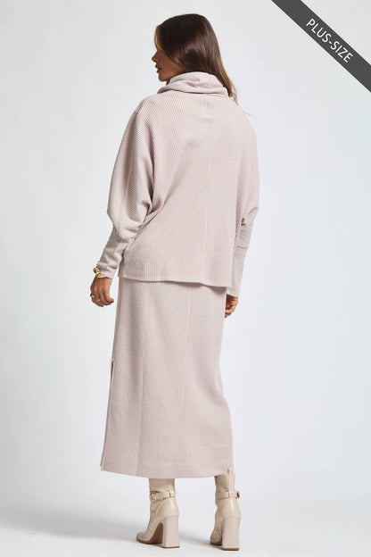 PLUS SIZE 2 Piece Cozy Thermal Layered Set