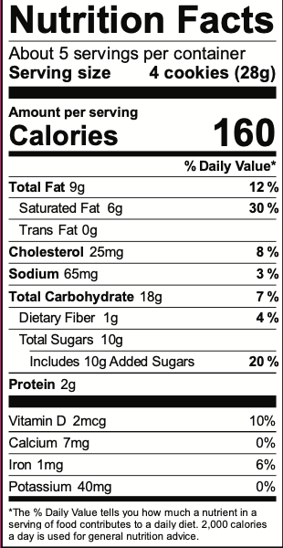 Almond Chocolate Chip Shortbread Cookie Bites 5oz- Case of 8