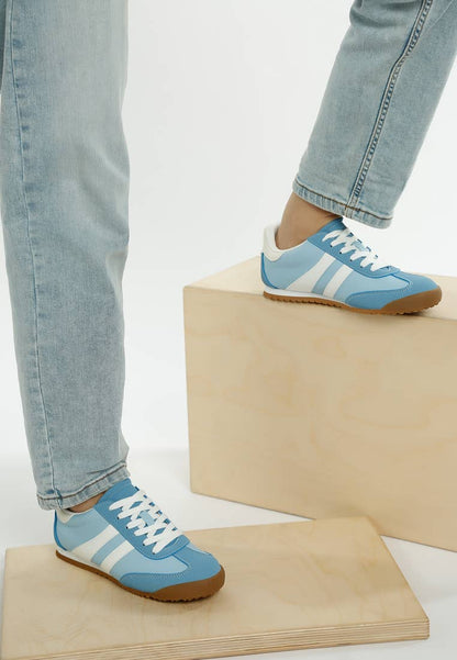 Peak Burn Casual Lace-Up Sneakers: Beige / US-7 / UK-5 / EU-38