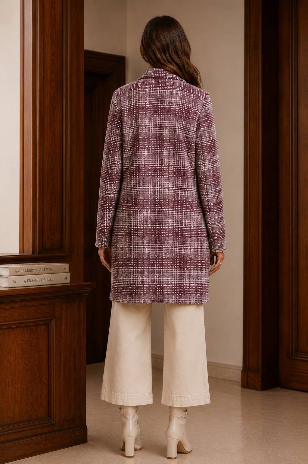 Open Front Midi Blazer