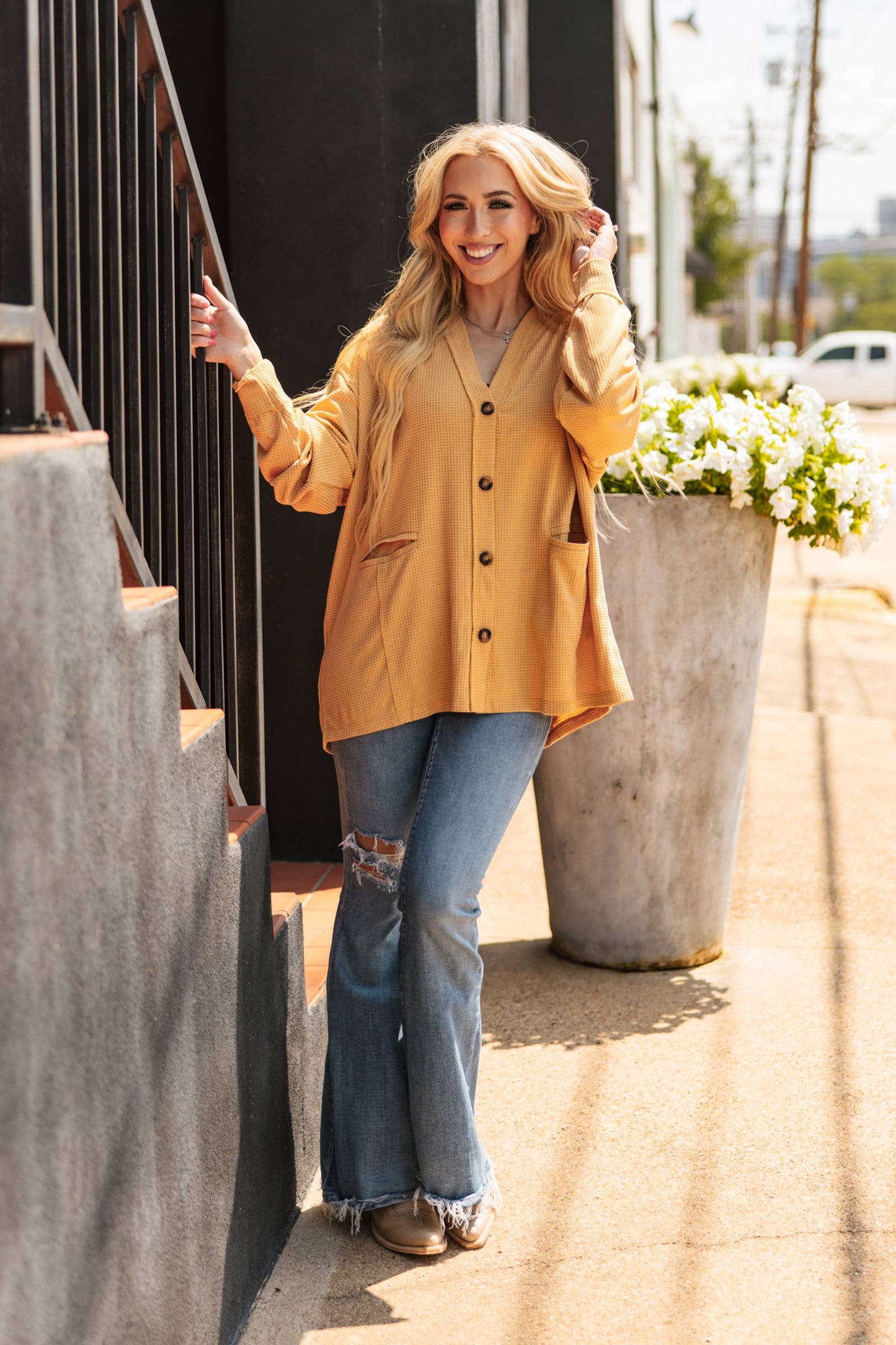 Two-Tone Charm Cardigan: Magenta / L