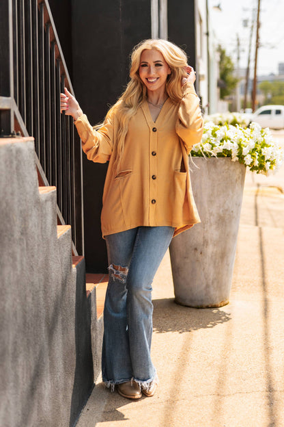 Two-Tone Charm Cardigan: Magenta / L
