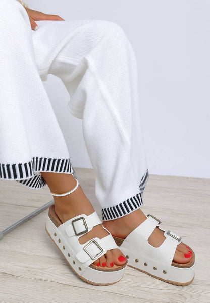 Impala Studded Faux Leather Slip Ons: Tan / US-8 / UK-6 / EU-39