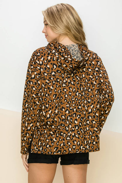 ST3063 - FRENCH TERRY LEOPARD PRINTED TOP WITH HOODIE