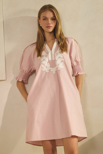 Cotton Poplin Mini Dress