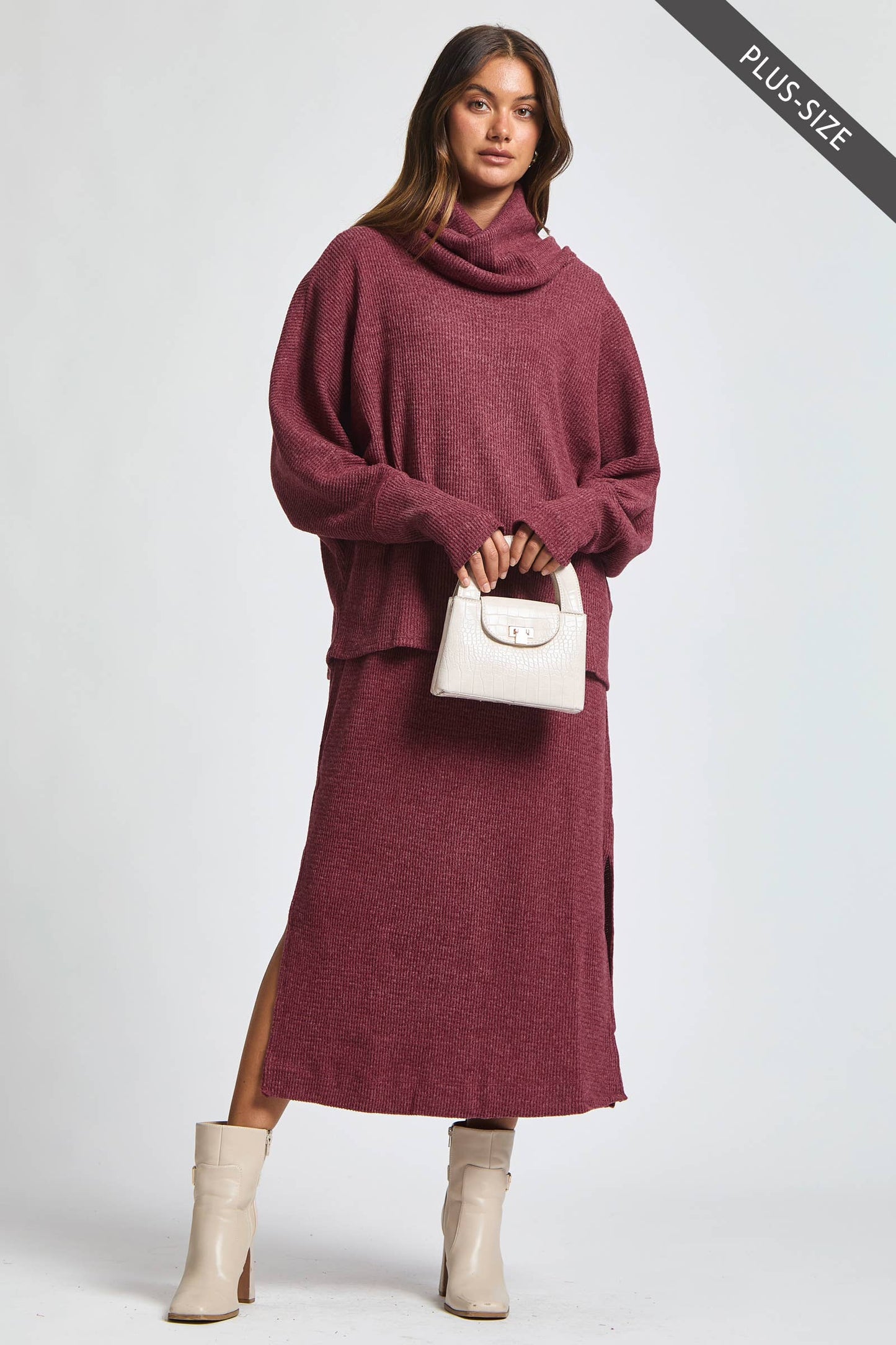 PLUS SIZE 2 Piece Cozy Thermal Layered Set