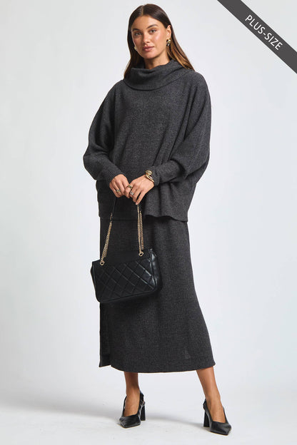 PLUS SIZE 2 Piece Cozy Thermal Layered Set