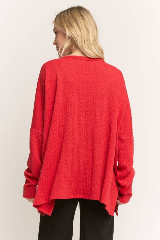 ET7748-17 LONG SLEEVE TOP WITH CHRISTMAS PATCH